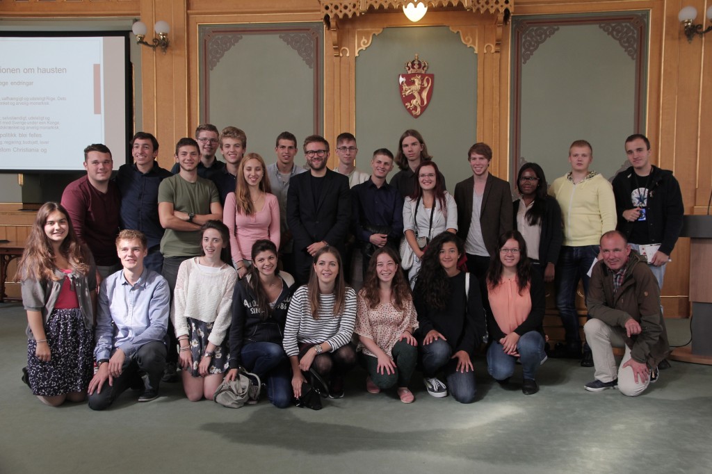 Group with Stefan Heggelund, member of the Norwegian Parliament 