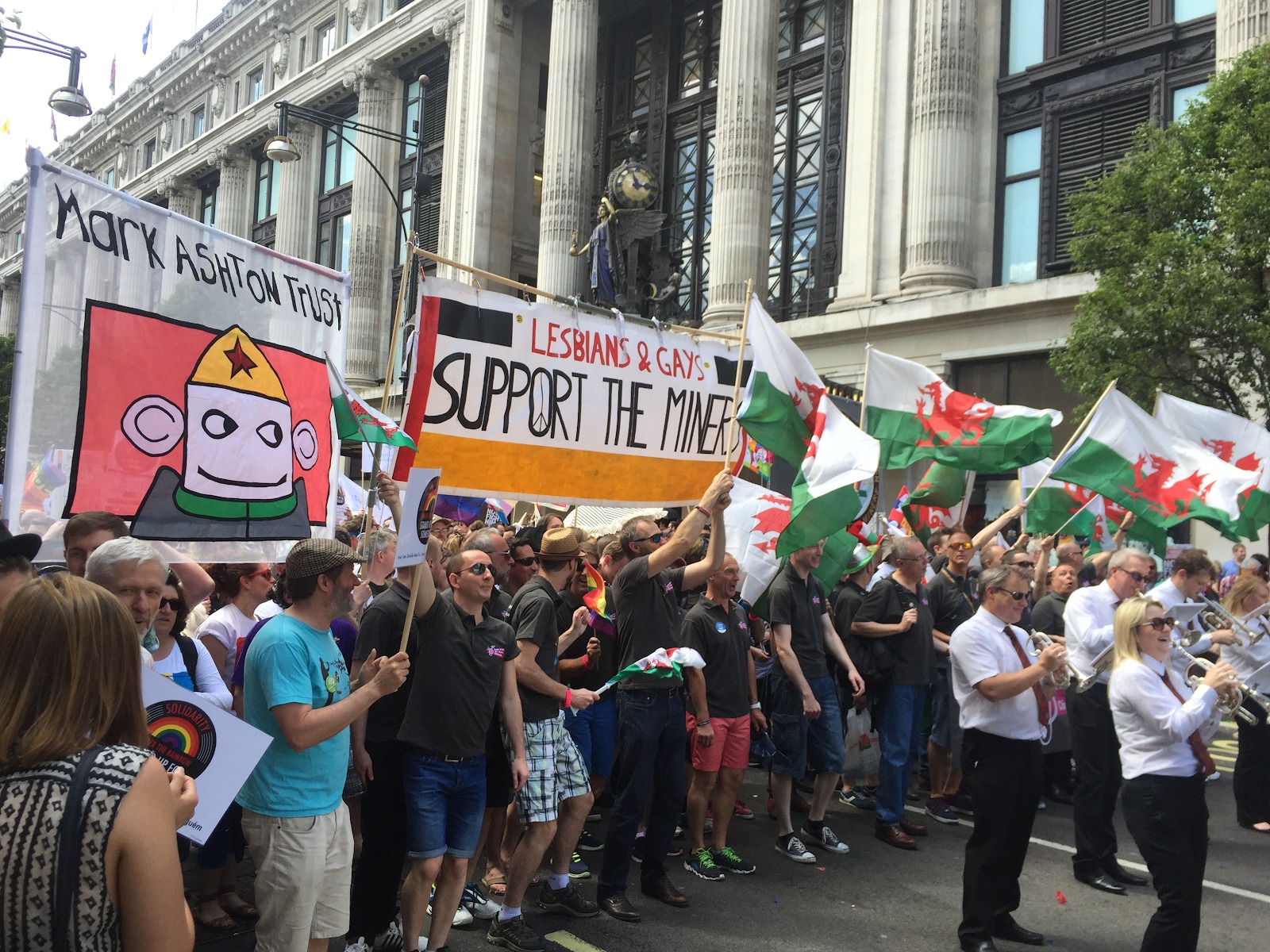 London Pride 2015, LGSM and Welsh miners.