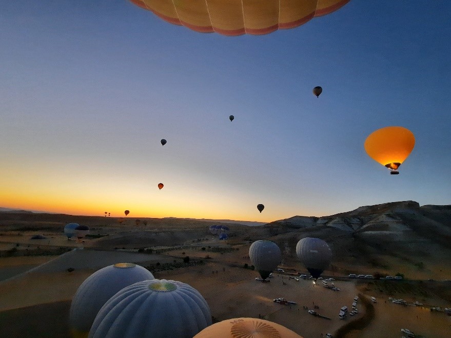hot-air balloon in Cappadocia