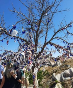 Tree full of Nazar Eye beads, Pigeon Valley, Cappadocia