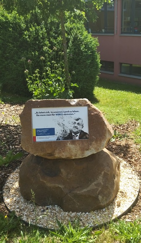 Monument erected in honor of Walter Lübcke