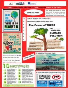 Our team’s poster “Starter Pack to Stop Climate Change” for the CCAFAF Project in Cyprus.